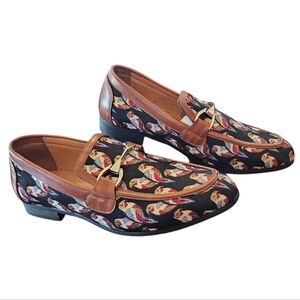 Meijiana Men's Parrot Embroidered Loafers Slip On Shoes Size 8